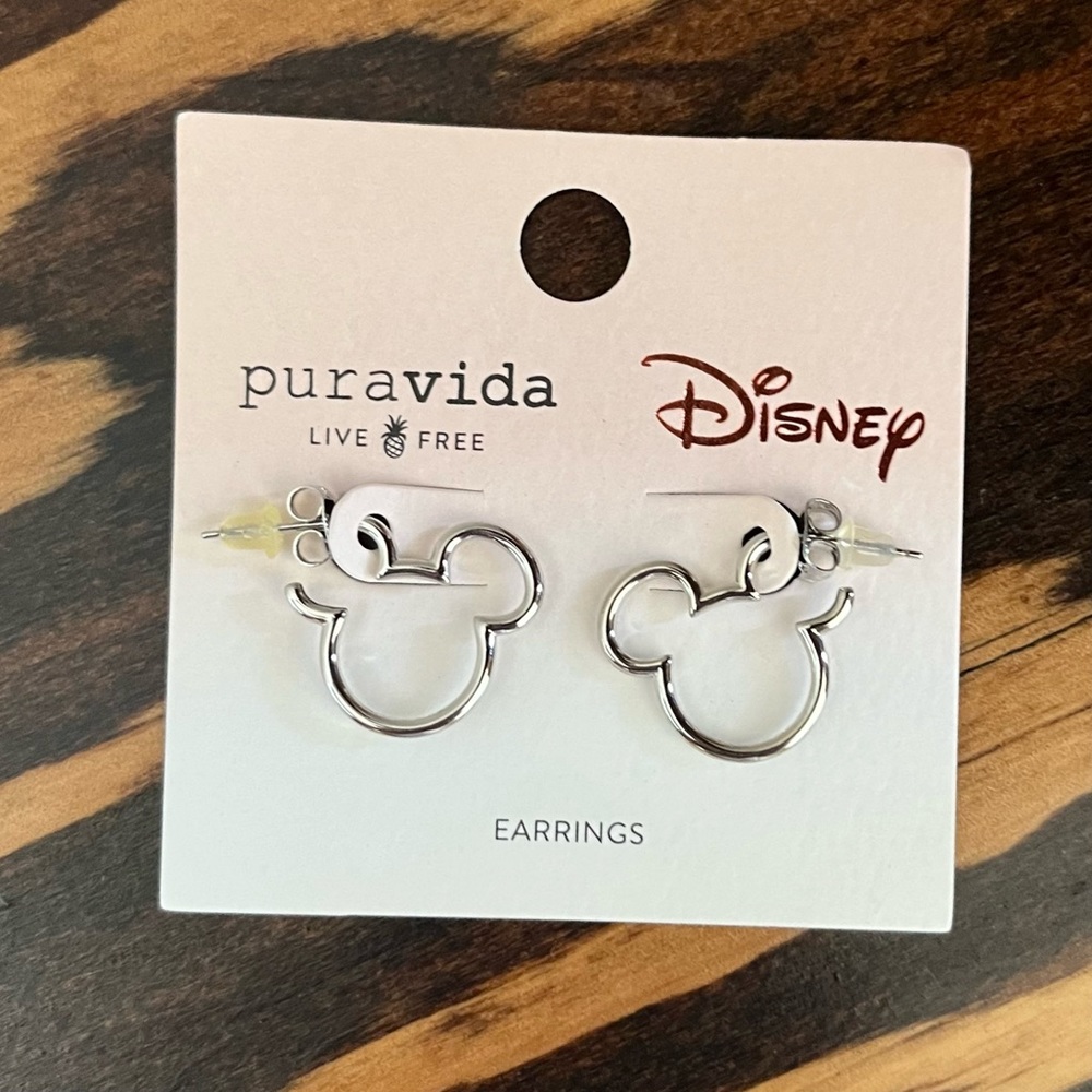 Pura Vida Disney Mickey Mouse Hoop Earrings